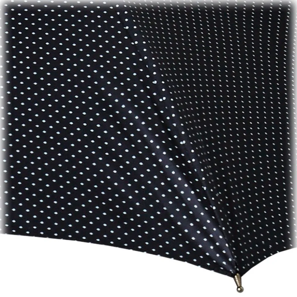 Viola Milano - Polka Dot Bamboo Umbrella - Navy and White - Handmade in Italy - Luxury Exclusive Collection - Avvenice