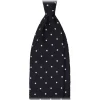 Viola Milano - Polka Dot Handrolled Woven Grenadine/Shantung Tie - Navy/White - Handmade in Italy - Luxury Exclusive Collection - Avvenice