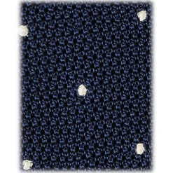 Viola Milano - Polka Dot Knitted Silk Tie - Navy/White - Handmade in Italy - Luxury Exclusive Collection - Avvenice