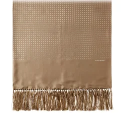 Viola Milano - Polka Dot Madder Silk Scarf - Beige - Handmade in Italy - Luxury Exclusive Collection - Avvenice