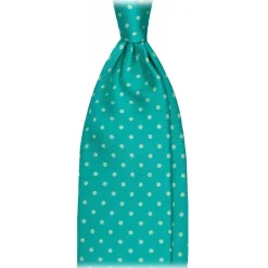 Viola Milano - Polka Dot Selftipped Silk Tie - Lime Mix - Handmade in Italy - Luxury Exclusive Collection - Avvenice