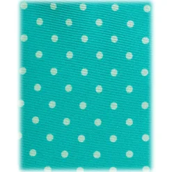 Viola Milano - Polka Dot Selftipped Silk Tie - Lime Mix - Handmade in Italy - Luxury Exclusive Collection - Avvenice