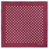 Viola Milano - Polka Dot Silk Pocket Square - Wine/White - Handmade in Italy - Luxury Exclusive Collection - Avvenice