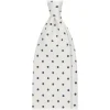 Viola Milano - Polka Dot Untipped Linen Tie - Natural White - Handmade in Italy - Luxury Exclusive Collection - Avvenice