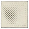 Viola Milano - Polka Dot Wool Lana Pocket Square - White/Navy - Handmade in Italy - Luxury Exclusive Collection - Avvenice