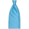 Viola Milano - Positano Floral Selftipped Silk Tie - Sky - Handmade in Italy - Luxury Exclusive Collection - Avvenice