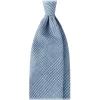 Viola Milano - Prince of Wales Untipped Linen Tie - Light Blue Mix - Handmade in Italy - Luxury Exclusive Collection - Avvenice