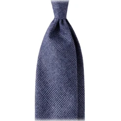Viola Milano - Prince of Wales Untipped 100% Wool Tie - Blue Mix - Handmade in Italy - Luxury Exclusive Collection - Avvenice