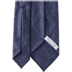 Viola Milano - Prince of Wales Untipped 100% Wool Tie - Blue Mix - Handmade in Italy - Luxury Exclusive Collection - Avvenice