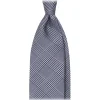 Viola Milano - Prince of Wales Selftipped Italian Silk Tie - Navy - Handmade in Italy - Luxury Exclusive Collection - Avvenice