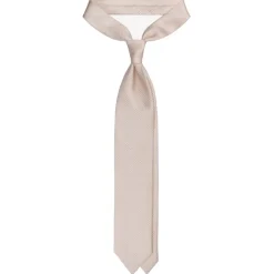Viola Milano - Prince of Wales Selftipped Italian Silk Tie - Sand - Handmade in Italy - Luxury Exclusive Collection - Avvenice