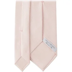 Viola Milano - Prince of Wales Selftipped Italian Silk Tie - Pink - Handmade in Italy - Luxury Exclusive Collection - Avvenice