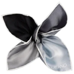 Viola Milano - Printed Polka Dot Silk Pocket Square - Grey Shades - Handmade in Italy - Luxury Exclusive Collection - Avvenice