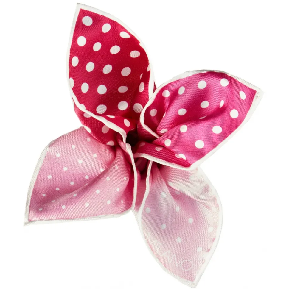 Viola Milano - Printed Polka Dot Silk Pocket Square - Rose Shades - Handmade in Italy - Luxury Exclusive Collection - Avvenice