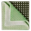 Viola Milano - Printed Polka Dot Silk Pocket Square - Green Shades - Handmade in Italy - Luxury Exclusive Collection - Avvenice