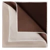 Viola Milano - Printed Solid Silk Pocket Square - Brown Shades - Handmade in Italy - Luxury Exclusive Collection - Avvenice