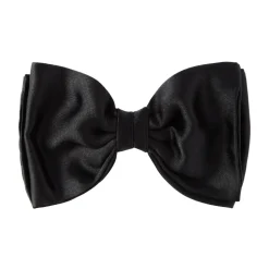 Viola Milano - Ready-Tie Grosgrain Bow-Tie - Black - Made in Italy - Luxury Exclusive Collection - Avvenice