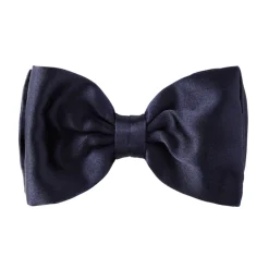 Viola Milano - Ready-Tie Grosgrain Bow-Tie - Navy - Made in Italy - Luxury Exclusive Collection - Avvenice