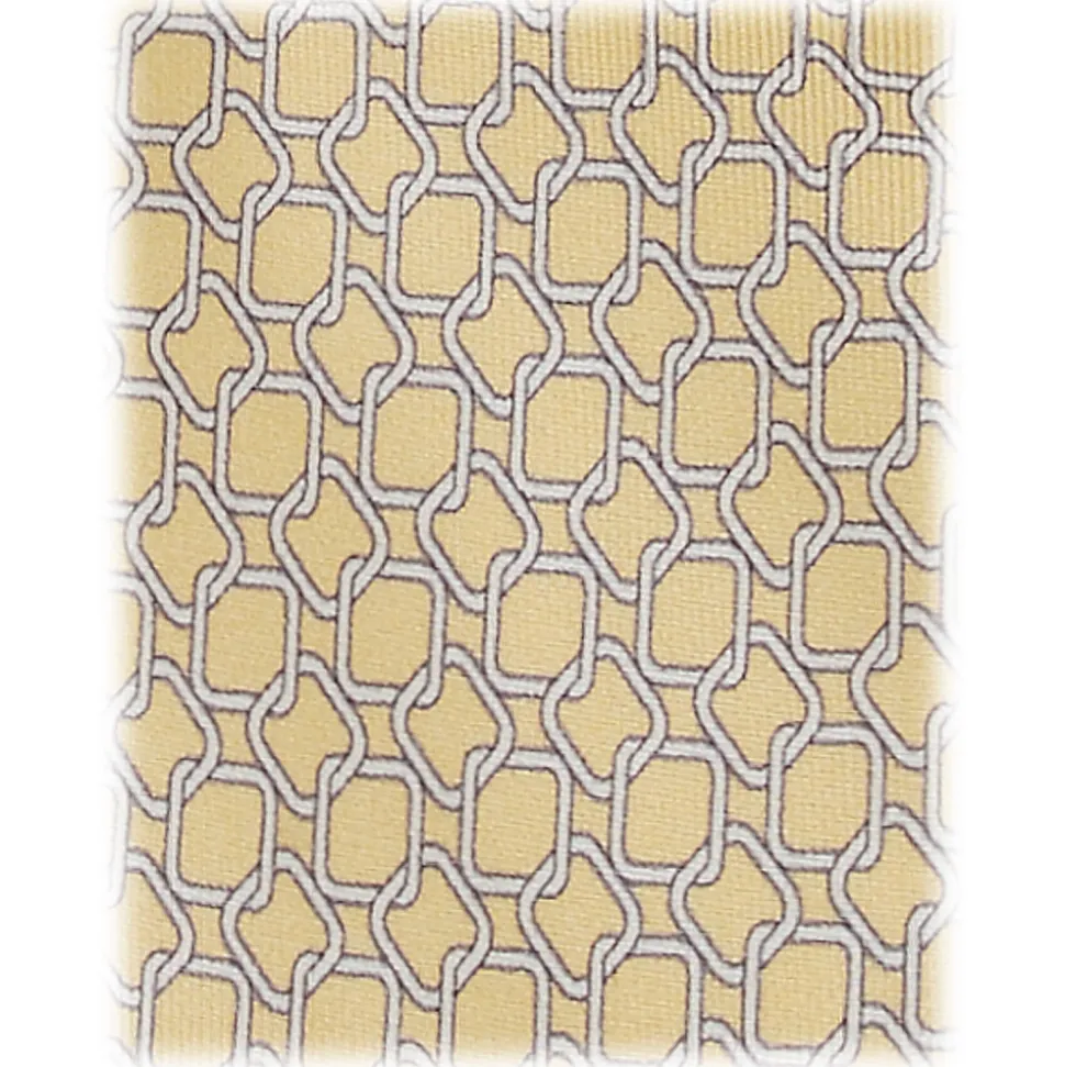 Viola Milano - Roman Maillon Selftipped Italian Silk Tie - Yellow - Handmade in Italy - Luxury Exclusive Collection - Avvenice