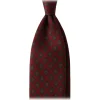 Viola Milano - Rosette Pattern Selftipped Silk Tie - Wine - Handmade in Italy - Luxury Exclusive Collection - Avvenice
