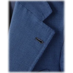 Viola Milano - Sartorial Half-lined Hopsack Blazer - Royal Blue - Handmade in Italy - Luxury Exclusive Collection - Avvenice