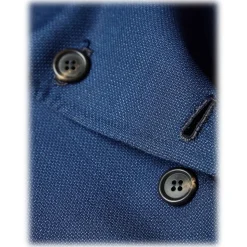 Viola Milano - Sartorial Half-lined Hopsack Blazer - Royal Blue - Handmade in Italy - Luxury Exclusive Collection - Avvenice