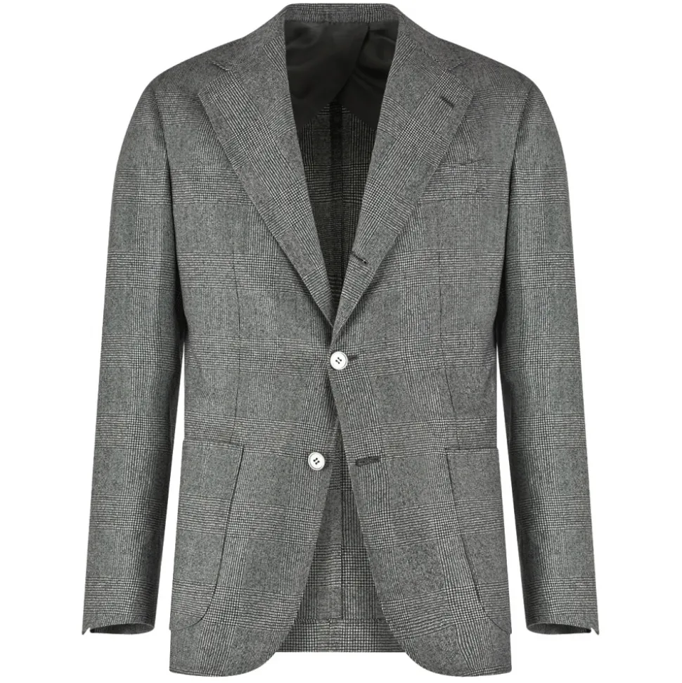 Viola Milano - Sartorial Half-lined Sports Club Blazer - Prince Of Wales - Handmade in Italy - Luxury Exclusive Collection - Avvenice