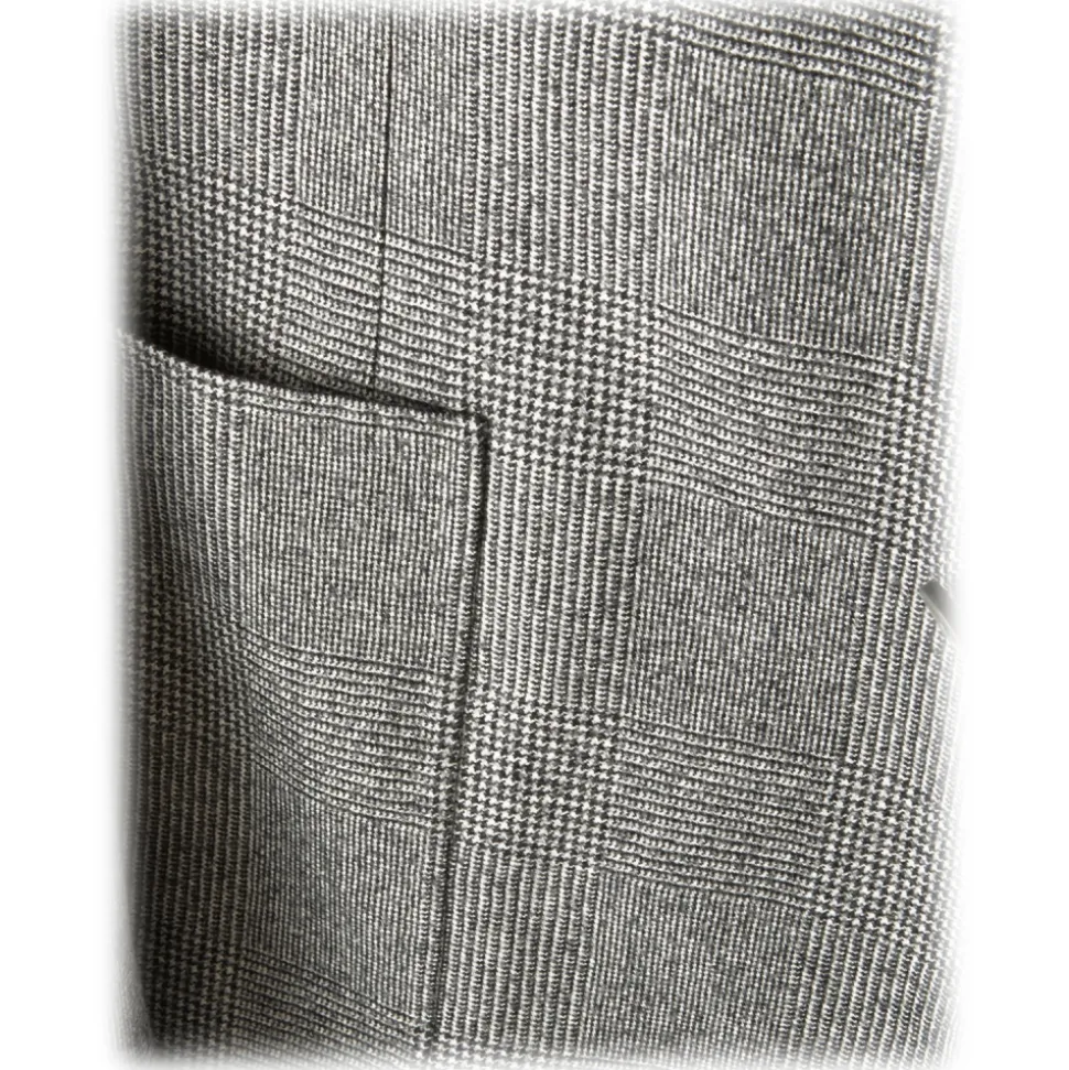 Viola Milano - Sartorial Half-lined Sports Club Blazer - Prince Of Wales - Handmade in Italy - Luxury Exclusive Collection - Avvenice