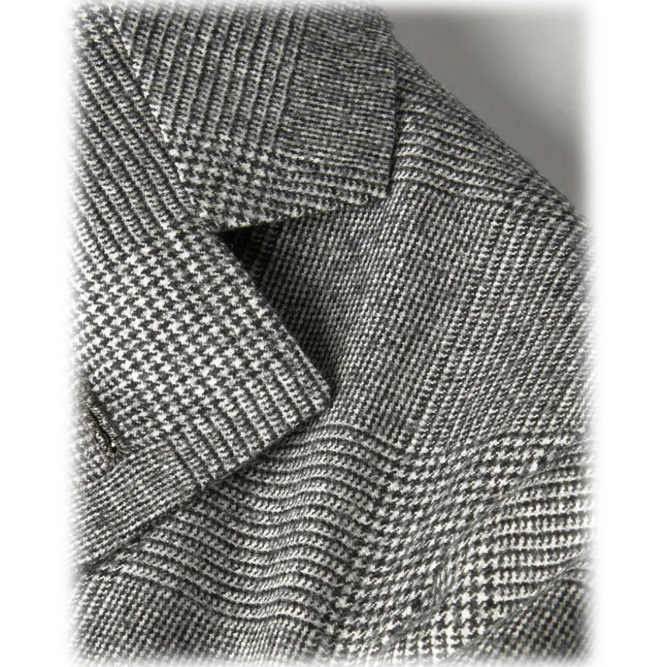 Viola Milano - Sartorial Half-lined Sports Club Blazer - Prince Of Wales - Handmade in Italy - Luxury Exclusive Collection - Avvenice