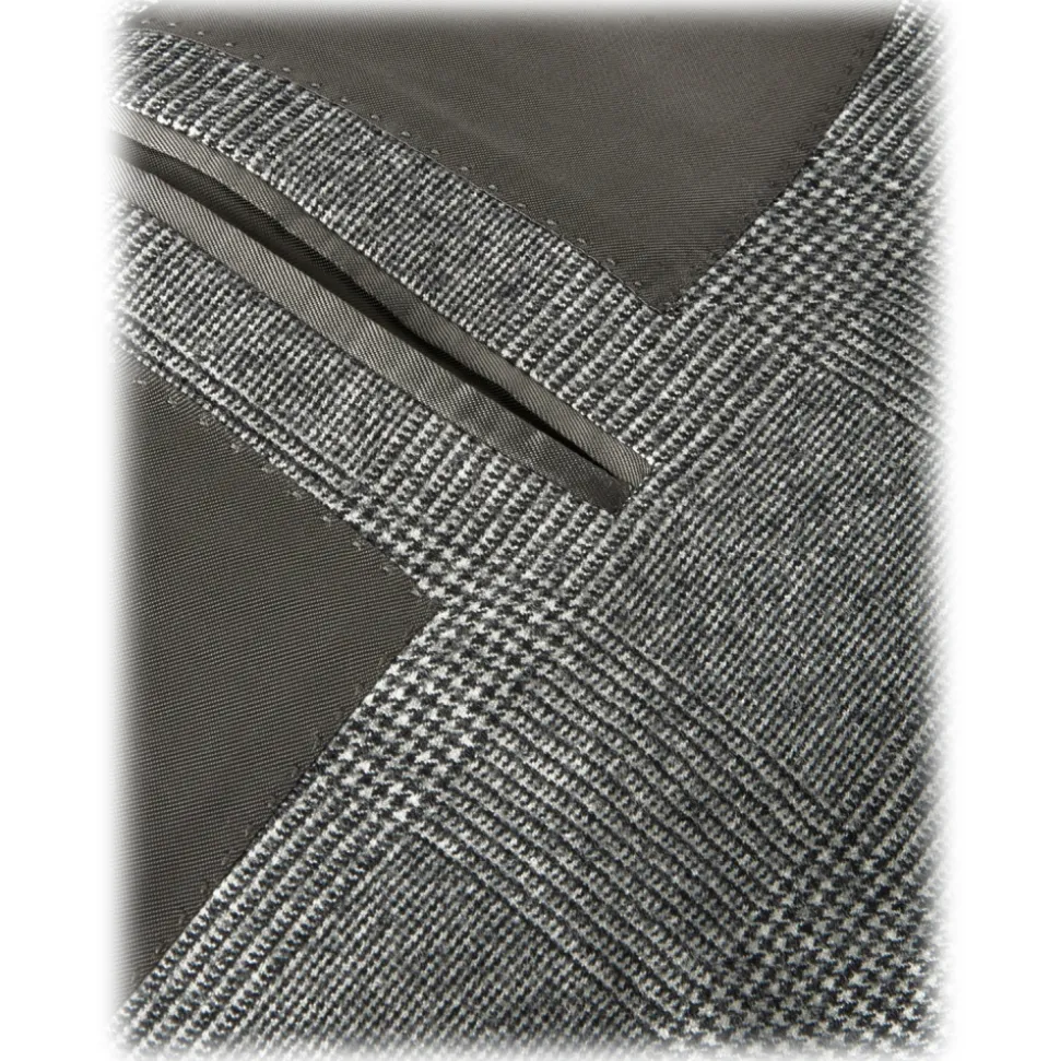 Viola Milano - Sartorial Half-lined Sports Club Blazer - Prince Of Wales - Handmade in Italy - Luxury Exclusive Collection - Avvenice