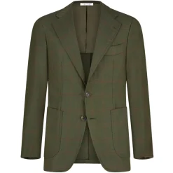 Viola Milano - Sartorial Half-lined Limited Sports Club Blazer - Green Check - Handmade in Italy - Luxury Exclusive Collection - Avvenice