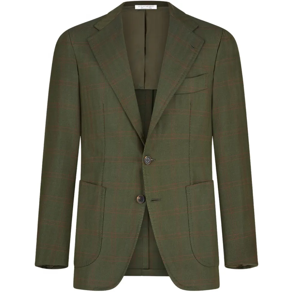 Viola Milano - Sartorial Half-lined Limited Sports Club Blazer - Green Check - Handmade in Italy - Luxury Exclusive Collection - Avvenice