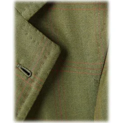 Viola Milano - Sartorial Half-lined Limited Sports Club Blazer - Green Check - Handmade in Italy - Luxury Exclusive Collection - Avvenice