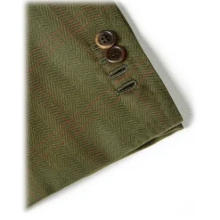 Viola Milano - Sartorial Half-lined Limited Sports Club Blazer - Green Check - Handmade in Italy - Luxury Exclusive Collection - Avvenice