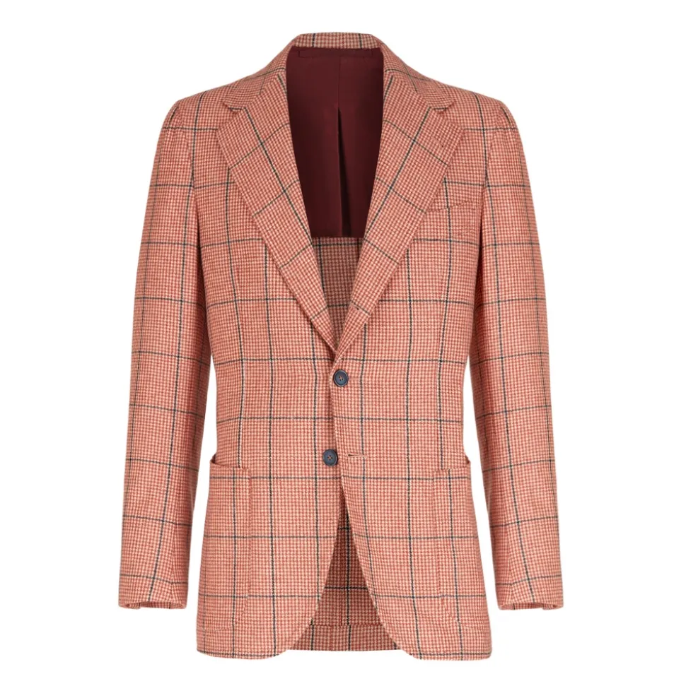 Viola Milano - Sartorial Half-Lined 100% Cashmere Blazer – Rose and Navy - Handmade in Italy - Luxury Exclusive Collection - Avvenice
