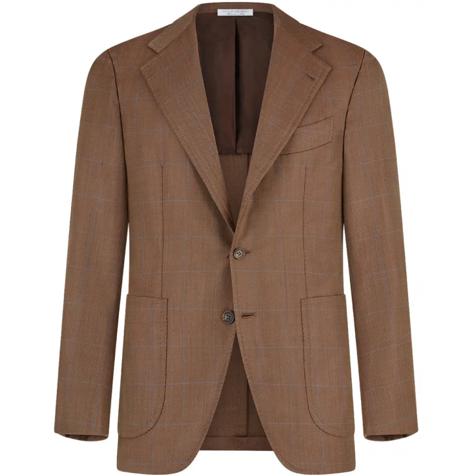 Viola Milano - Sartorial Half-lined Limited Sports Club Blazer - Check - Handmade in Italy - Luxury Exclusive Collection - Avvenice