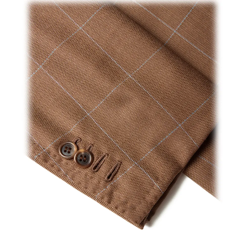 Viola Milano - Sartorial Half-lined Limited Sports Club Blazer - Check - Handmade in Italy - Luxury Exclusive Collection - Avvenice