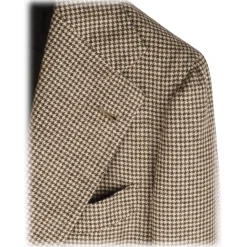 Viola Milano - Sartorial Half-lined 100% Cashmere Blazer - Piede De Poule - Handmade in Italy - Luxury Exclusive Collection - Avvenice