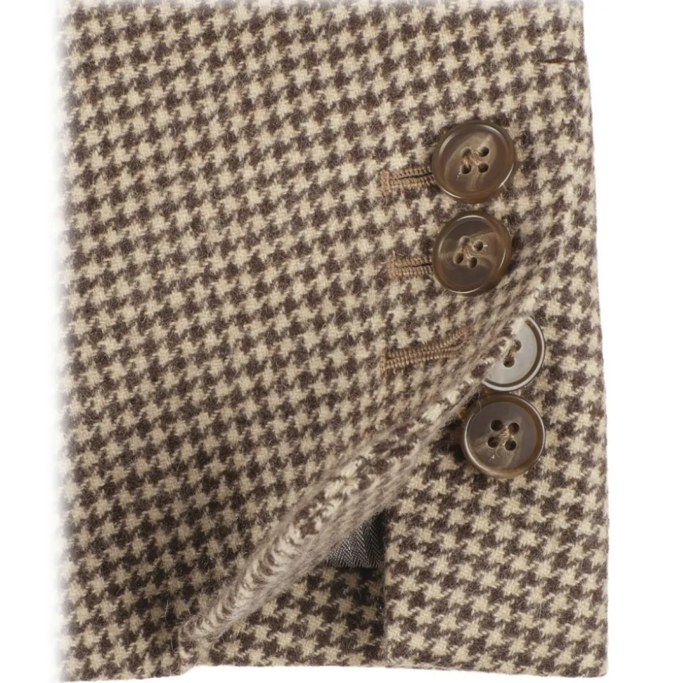 Viola Milano - Sartorial Half-lined 100% Cashmere Blazer - Piede De Poule - Handmade in Italy - Luxury Exclusive Collection - Avvenice