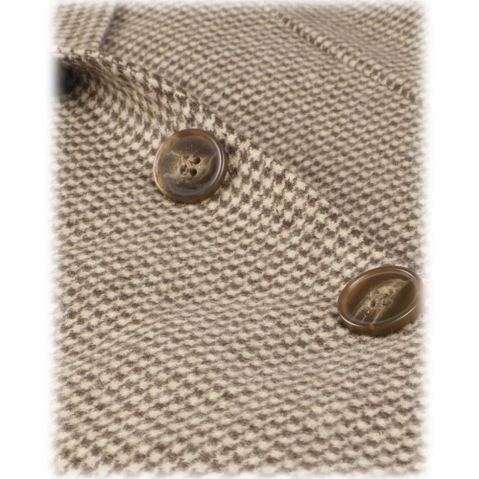Viola Milano - Sartorial Half-lined 100% Cashmere Blazer - Piede De Poule - Handmade in Italy - Luxury Exclusive Collection - Avvenice
