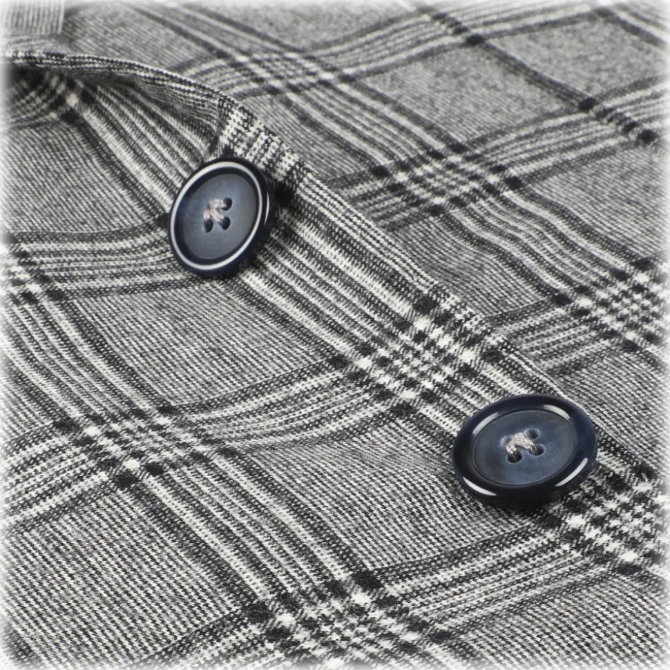 Viola Milano - Sartorial Half-Lined 100% Cashmere Blazer – Glencheck - Handmade in Italy - Luxury Exclusive Collection - Avvenice