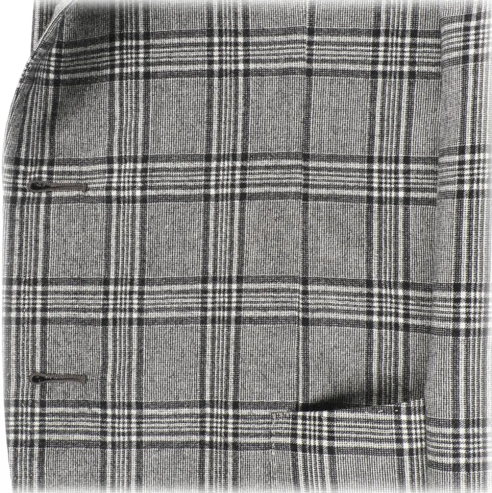 Viola Milano - Sartorial Half-Lined 100% Cashmere Blazer – Glencheck - Handmade in Italy - Luxury Exclusive Collection - Avvenice