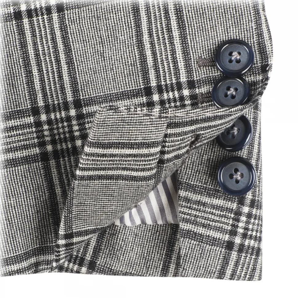 Viola Milano - Sartorial Half-Lined 100% Cashmere Blazer – Glencheck - Handmade in Italy - Luxury Exclusive Collection - Avvenice