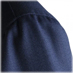 Viola Milano - Sartorial Half-Lined Wool and Silk Blazer - Blue - Handmade in Italy - Luxury Exclusive Collection - Avvenice