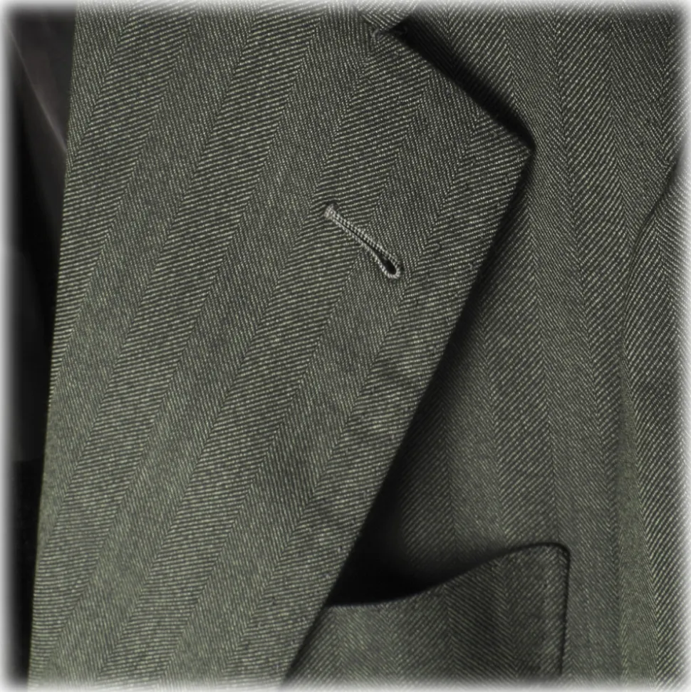 Viola Milano - Sartorial Half-Lined Wool and Silk Blazer - Green - Handmade in Italy - Luxury Exclusive Collection - Avvenice