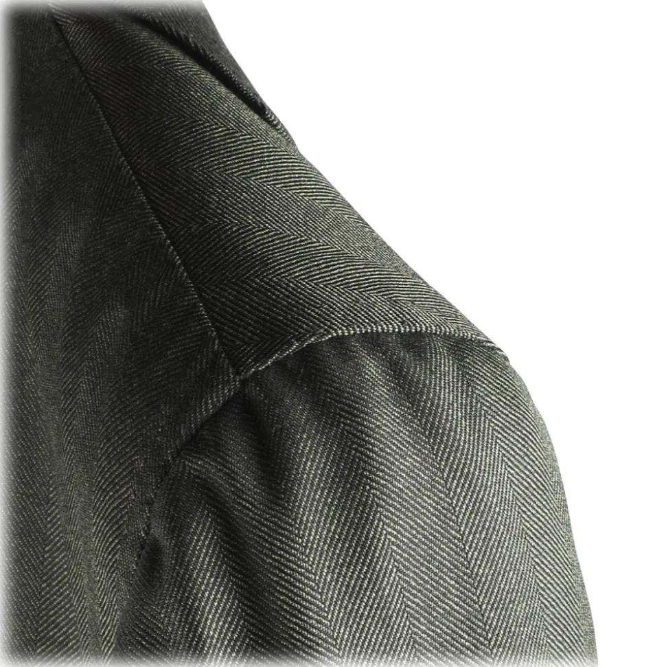 Viola Milano - Sartorial Half-Lined Wool and Silk Blazer - Green - Handmade in Italy - Luxury Exclusive Collection - Avvenice