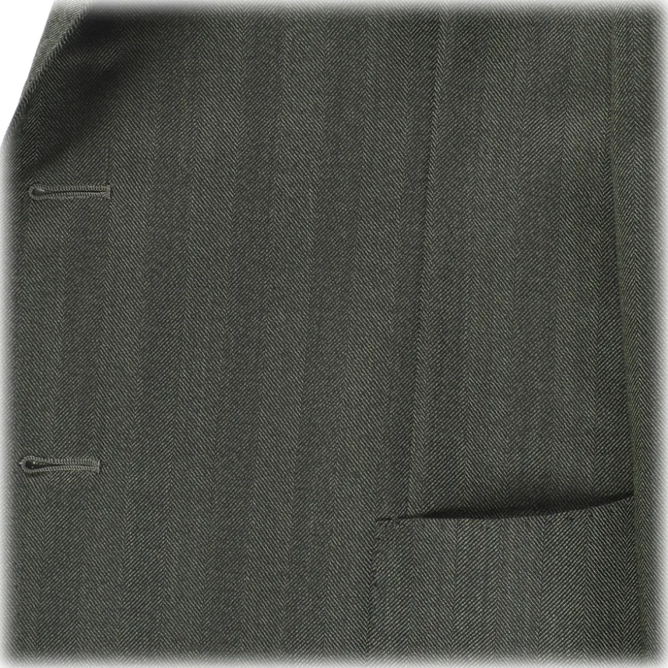 Viola Milano - Sartorial Half-Lined Wool and Silk Blazer - Green - Handmade in Italy - Luxury Exclusive Collection - Avvenice