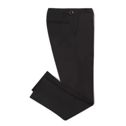 Viola Milano - Sartorial Wool Pants with Side Adjusters - Dark Grey - Handmade in Italy - Luxury Exclusive Collection - Avvenice