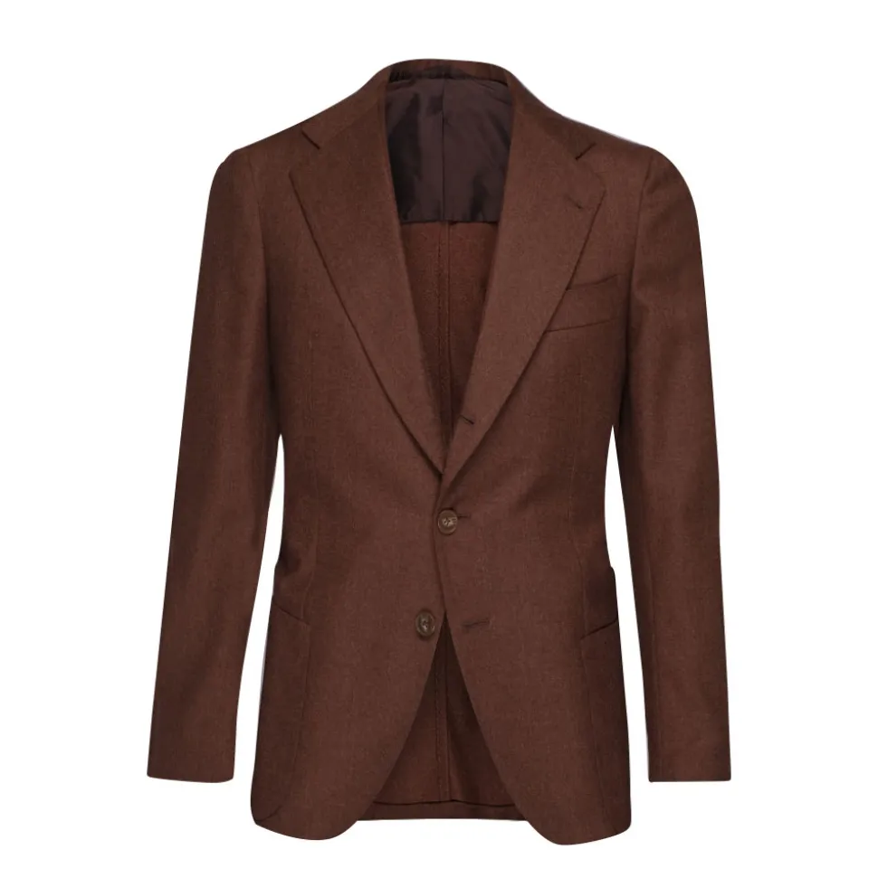 Viola Milano - Sartorial Wool and Cashmere Blazer - Brown - Handmade in Italy - Luxury Exclusive Collection - Avvenice