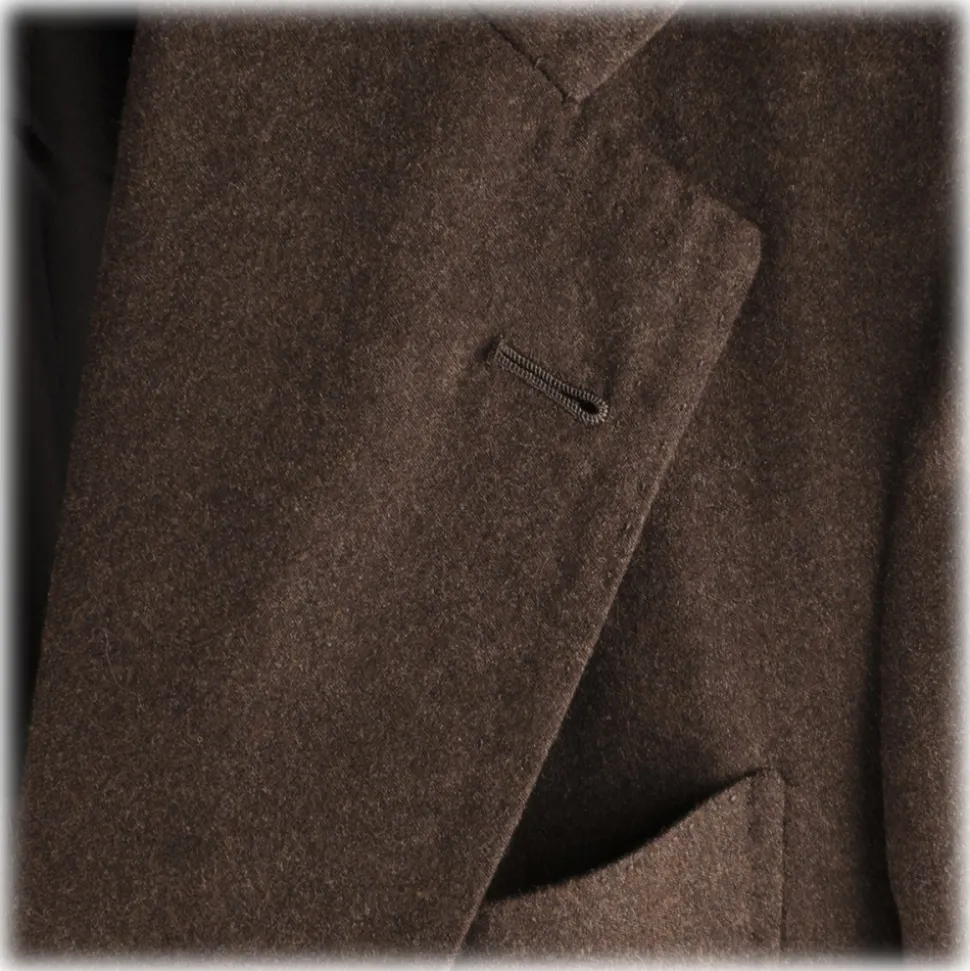Viola Milano - Sartorial Wool and Cashmere Blazer - Brown - Handmade in Italy - Luxury Exclusive Collection - Avvenice